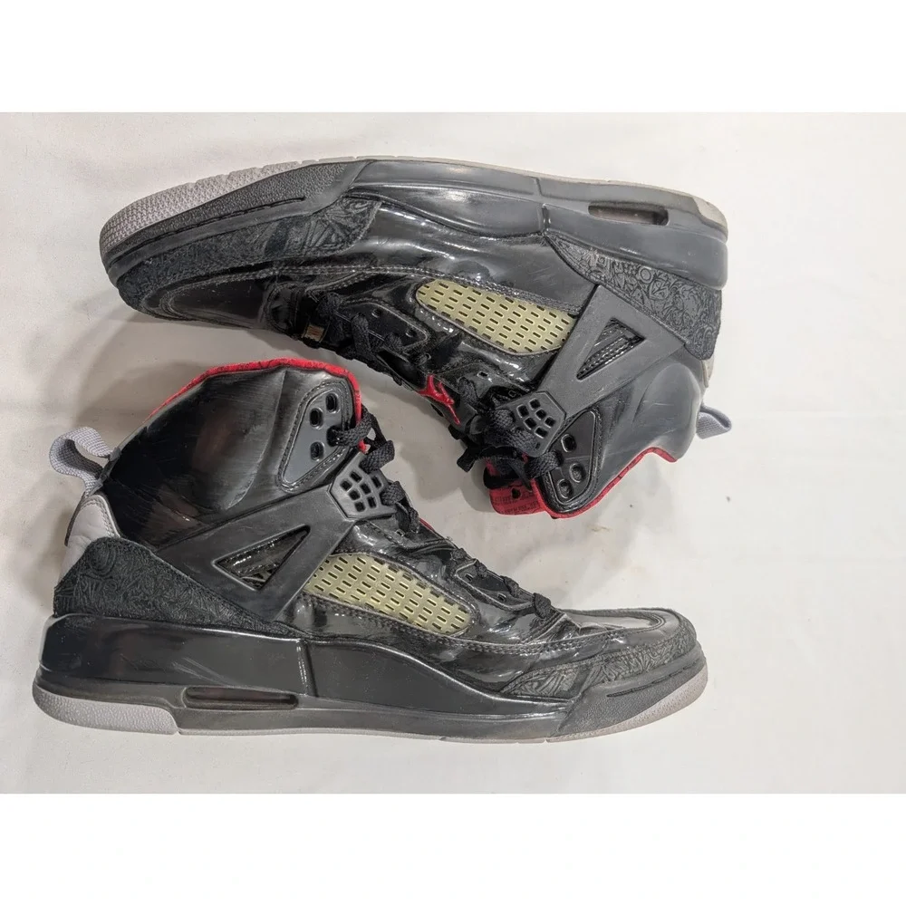 Air Jordan Spizike US 13 Men's Black Red Grey Patent  Nike Retro 315371 001 Used